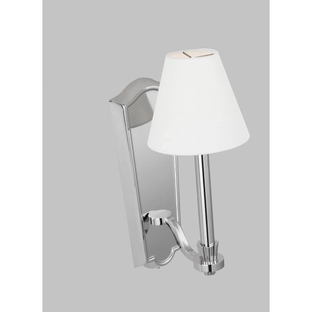 2020s Alexa Hampton by Visual Comfort Studio Paisley Tall Sconce, Polished Nickel For Sale - Image 5 of 10