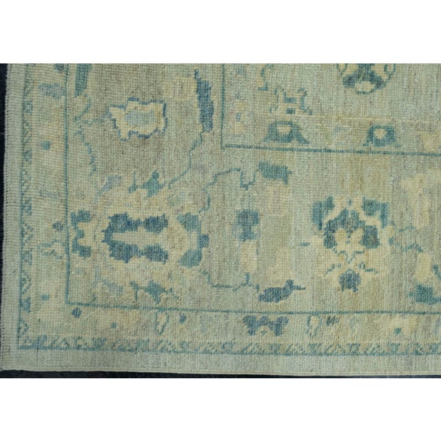 Turkish Oushak Rug 9'1" x 11'9" #18557 For Sale - Image 4 of 8