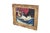 Late 20th century oil painting features a nude woman reclining on a divan daybed. She is gazing at herself in the mirror...