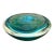 Late 20th Century Emerald Green Cased Art Glass Bowl Attributed to Murano, Italy For Sale
