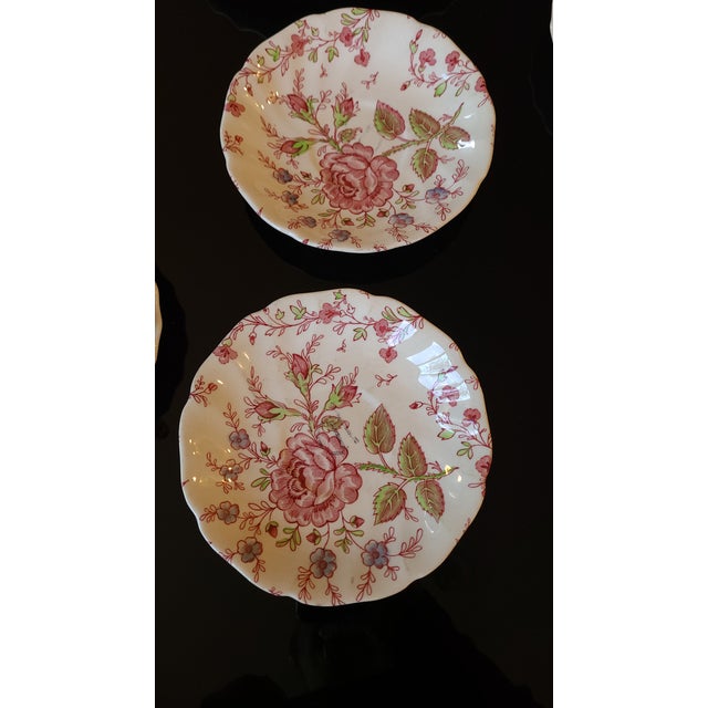 C. 1930's Johnson Brothers Copeland Spode England Rose Chintz Dinnerware Set 15 Pieces Chairish