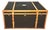 Late 20th Century Ralph Lauren Home Oxford Espresso Canvas & Saddle Leather Luggage Trunk Coffee Table For Sale