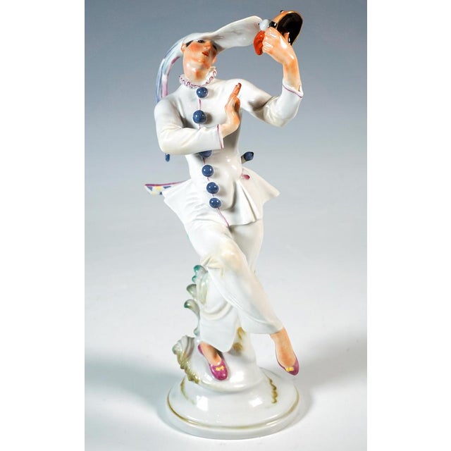 1990s Hoffmann's Tales Mask Dancer Figurine attributed to Paul Scheurich for Meissen, 1995 For Sale - Image 5 of 8