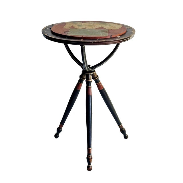 Traditional Antique Globe Base Table With Swivel Top For Sale - Image 3 of 8