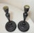 Wood Pair Antique 19th Century Turned English Wood Brass Candlesticks Candle Holders For Sale - Image 7 of 8