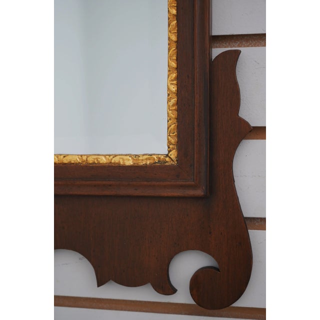 Wood Friedman Brothers Vintage Model 4832 Chippendale Style Mahogany Mirror For Sale - Image 7 of 11