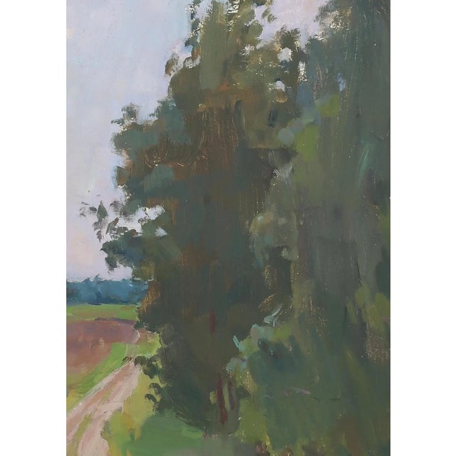 Original Spring Landscape Oil Painting, Ukrainian Impressionism, 1973 70-50 For Sale - Image 4 of 6