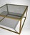 Late 20th Century Willy Rizzo Style Italian Brass and Smoked Glass Coffee Table For Sale - Image 9 of 17