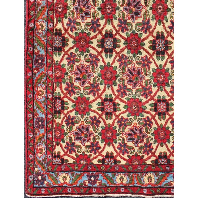 Vintage Persian Malayer Rug with Floral Pattern, rug , country of origin / type: Persian / Malayer, circa mid-20th...
