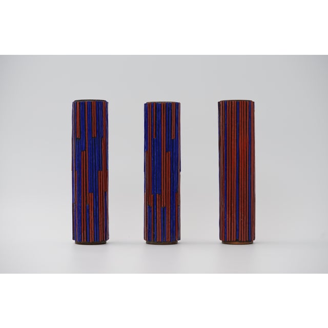 Mid-Century Modern Mosaic Pottery Vases from Ritter, 1960s, Set of 3 For Sale - Image 9 of 14