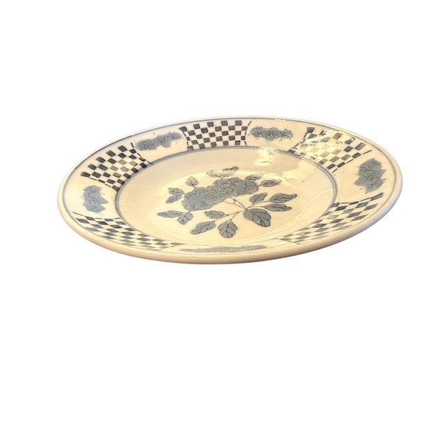 Ceramic Mid 20th Century Set of 4 Blue & White Salad/Dessert Dishes For Sale - Image 7 of 9