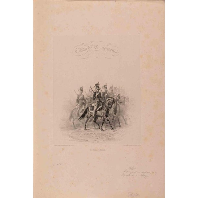 Auguste Raffet, Dragons of Kasan, 1837, Lithograph For Sale - Image 3 of 3