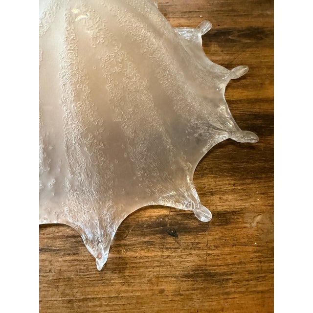 Mid-Century Modern VTG Murano Glass Ceiling Pendant Light Globe Shade 1960s Barovier Venini 14.5” For Sale - Image 3 of 12