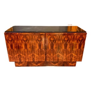 Early 20th Century Rosewood and Black Lacquer Side Cabinet For Sale