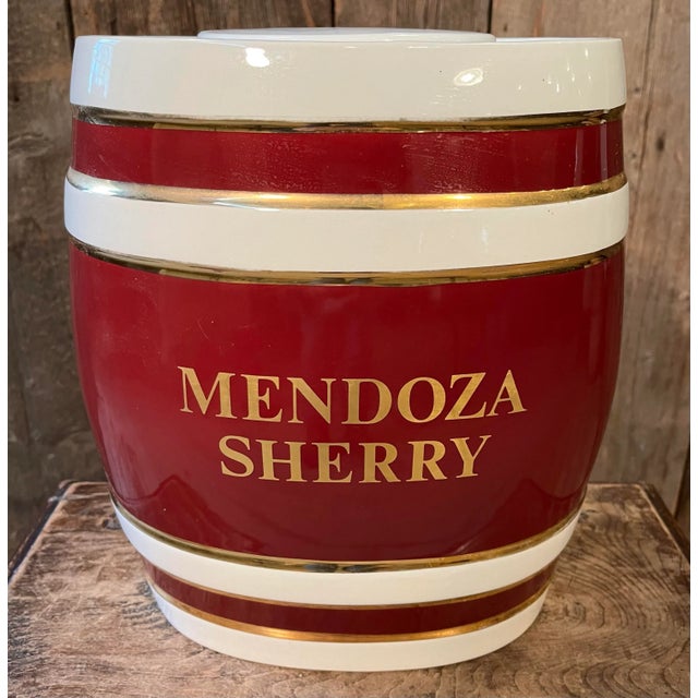Vintage Mendoza Sherry Porcelain Cask For Sale - Image 10 of 12