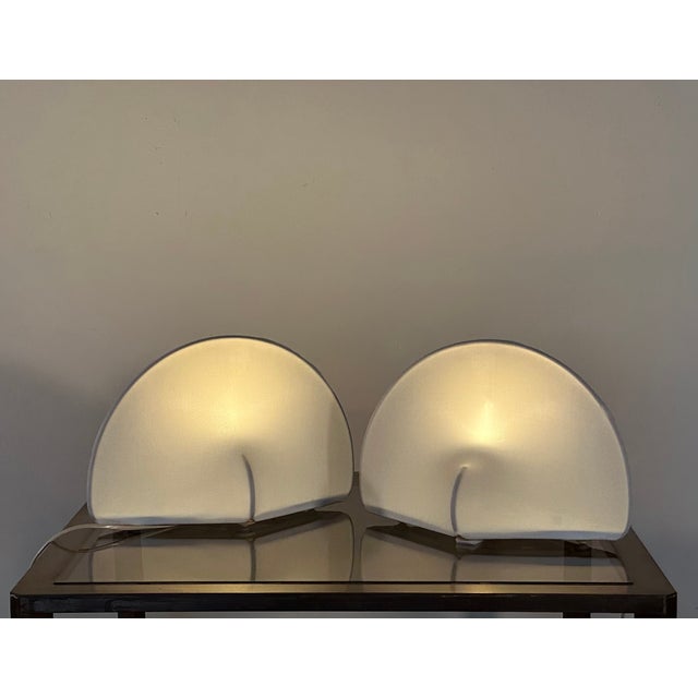 Textile Kaori 1 Table Lamps by Kazuhide Takahama for Sirrah, Italy, 1970s, Set of 2 For Sale - Image 7 of 9
