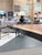Late 20th Century Tribeca Live Edge Walnut Dining Table With Brass Wishbone Base For Sale - Image 4 of 9