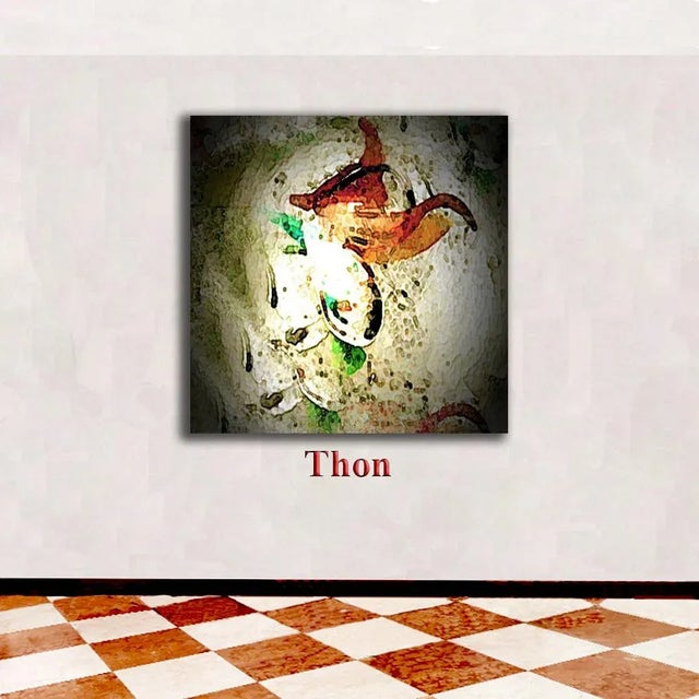 Thon, (Fausto Tonello), ''Phoenix'', mixed media on canvas, cm.100x100, signed dated 2004 (FaustoTonello) authenticates...