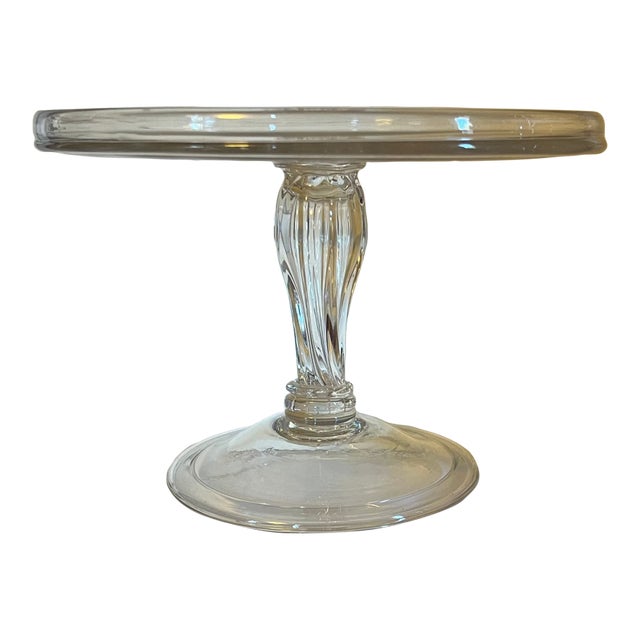 Antique 18th Century English George III Blown Glass Tazza Plateau or Syllabub Cake Stand For Sale