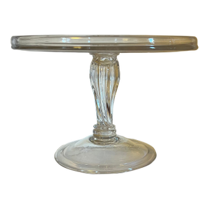 Antique 18th Century English George III Blown Glass Tazza Plateau or Syllabub Cake Stand