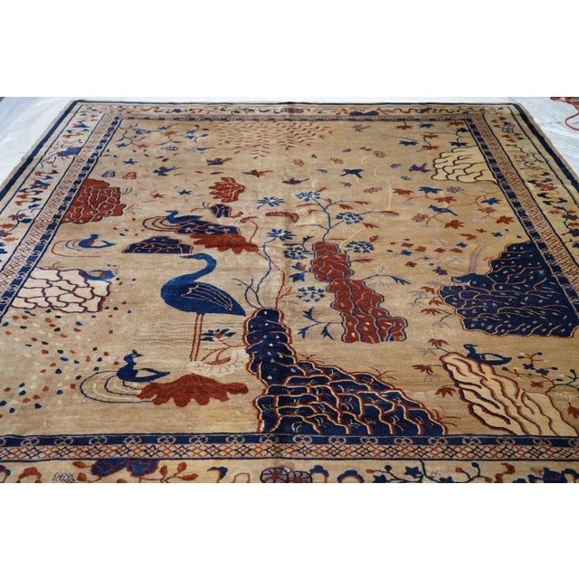Antique Peking Rug 9'2'' x 11'5'' For Sale - Image 10 of 12