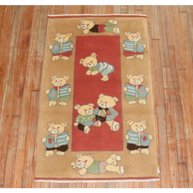 Vintage Turkish Teddy Bear Rug - 2'6" x 4'5" For Sale - Image 9 of 18
