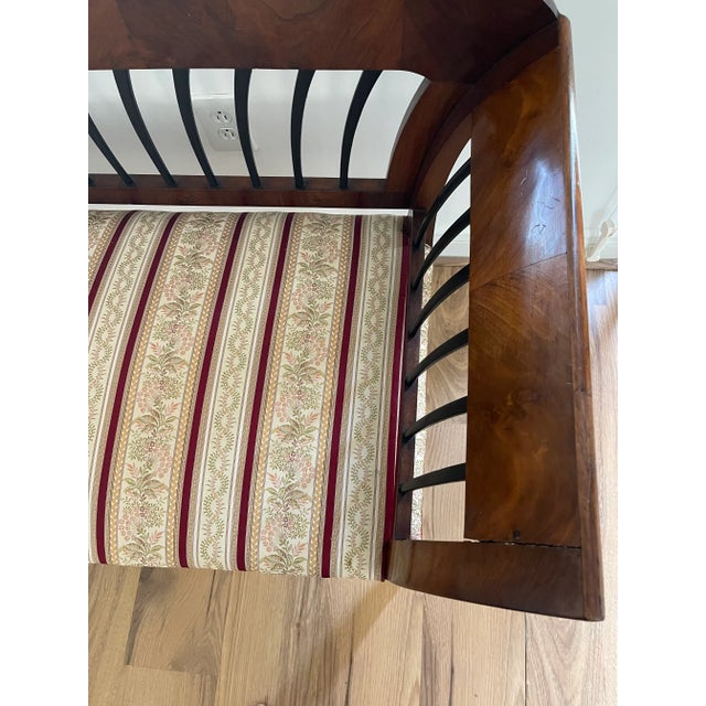 Elegant 1820 Austrian Biedermeier Walnut Sofa Settee For Sale - Image 4 of 6