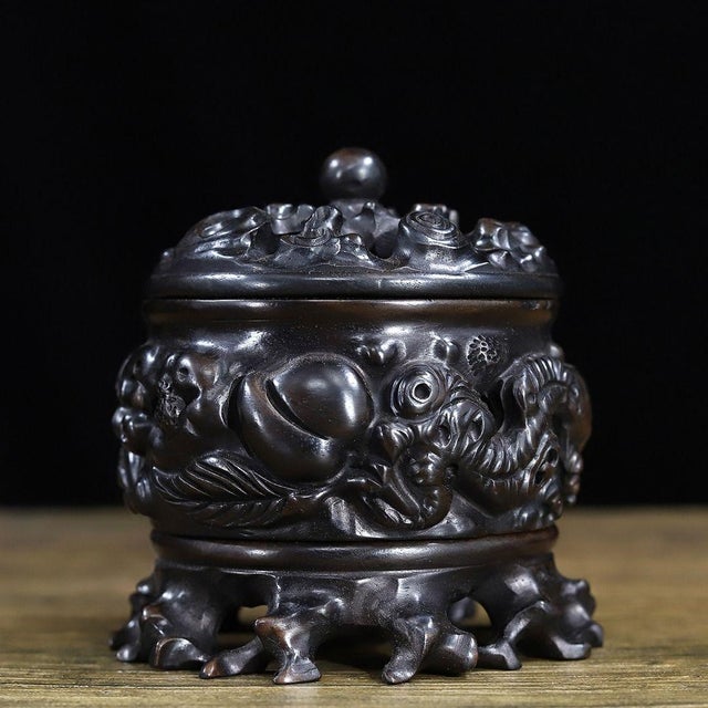 Dimensions: Height 11 cm (4.3") x Length 10 cm (3.9") Weight: 489 g (1.1 lbs) Material: Solid Hardwood (Ebony / Black...