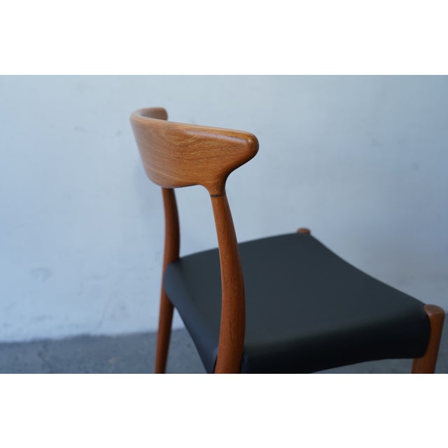 1950s 1950s 1, 2 or 3 Danish Modern Teak Dining Chairs by Arne Hovmand-Olsen for Mogens Kold — Restored For Sale - Image 5 of 12