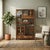 Asian Inspired Asymmetrical Light Brown Shelving Display Cabinet Divider For Sale - Image 4 of 10