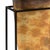Sunset ombre glass vase in iron stand. 17h x 7w x 3.8d