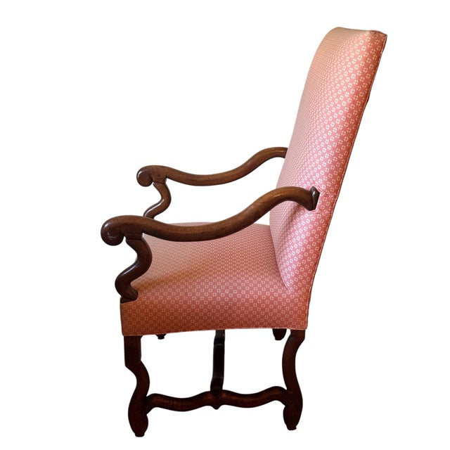 French Early 19th Century French Walnut Open Armchair For Sale - Image 3 of 9