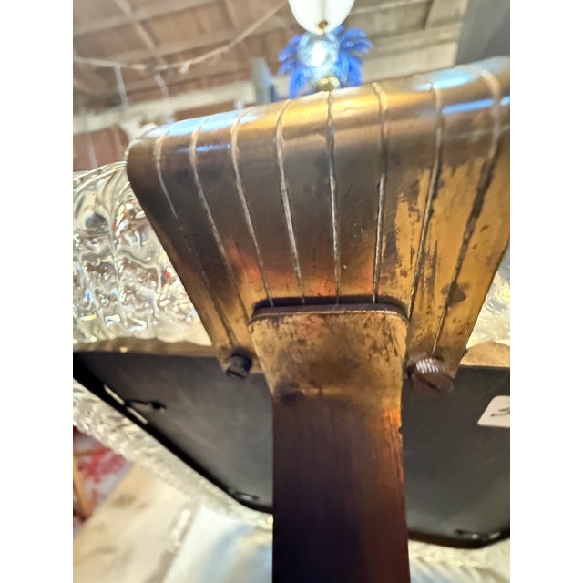 Mid-Century Modern 1960s Murano Glass and Brass Table Mirror For Sale - Image 3 of 7