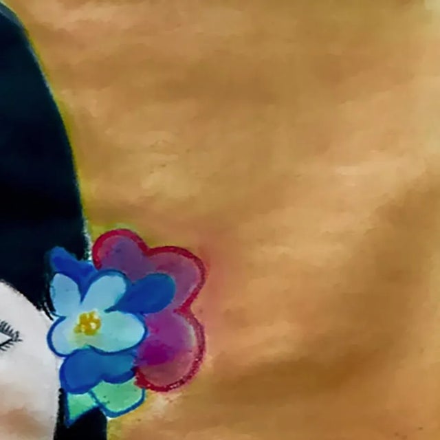 Abstract 2018 “Victoria” Contemporary Expressionist Pastel Portrait Drawing on Paper by Maria Grazia Facciolà For Sale - Image 3 of 7