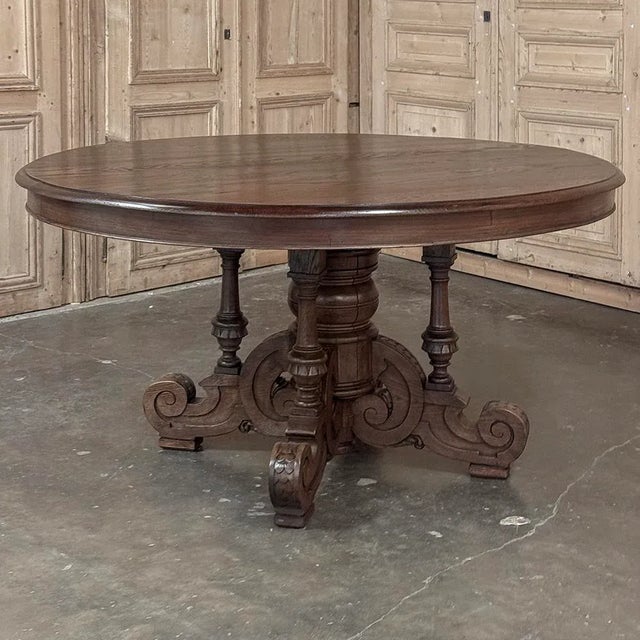 French 19th Century French Napoleon III Period Grand Oval Center Table For Sale - Image 3 of 14