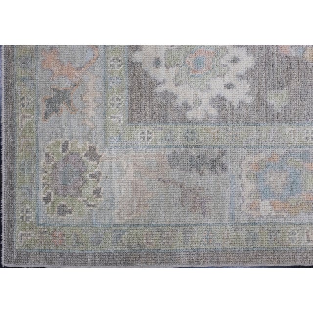 Turkish Turkish Oushak Rug 4'4" x 6'3" For Sale - Image 3 of 8