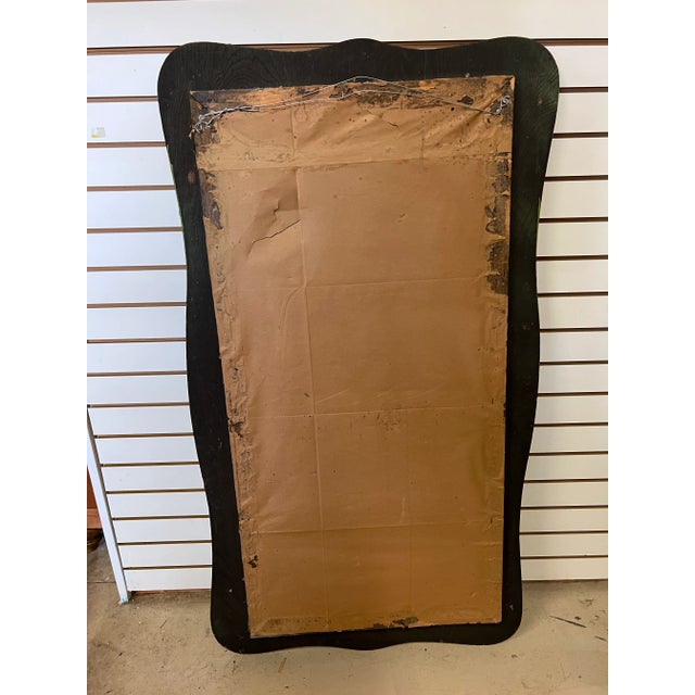 Wood Vintage Green With White Accents Wall Mirror For Sale - Image 7 of 10