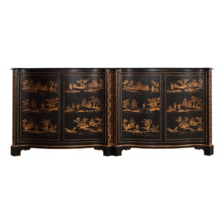 Nancy Corzine Chinoiserie Marble Top Sideboard Dresser Server For Sale