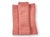 A beautiful set of eight antique French linen napkins in a rich light coral hue, hand dyed in small batches in Provence...