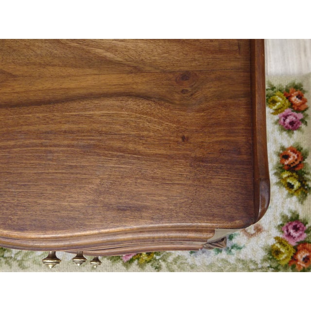 Louis Xv Style Walnut Bedside Table, 1960s For Sale - Image 13 of 18