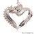 18k (750) White Gold Natural Diamond Heart Shape Pendant With Chain For Sale - Image 4 of 11