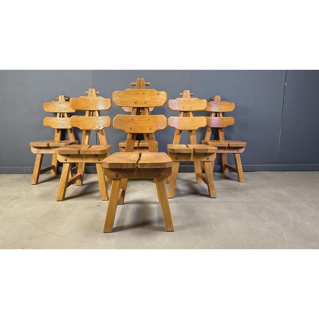 Vintage Brutalist Dining Chairs, 1960s, Set of 6 For Sale - Image 14 of 17