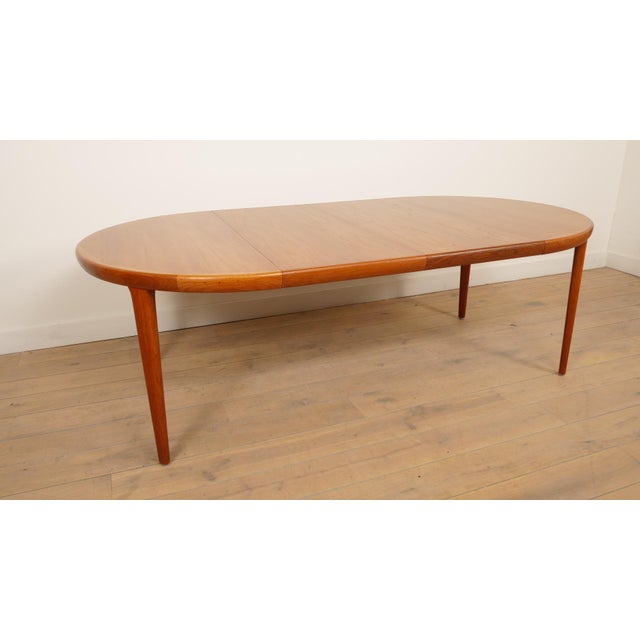 Brown Vintage Teak Dining Table, 1950s For Sale - Image 8 of 18
