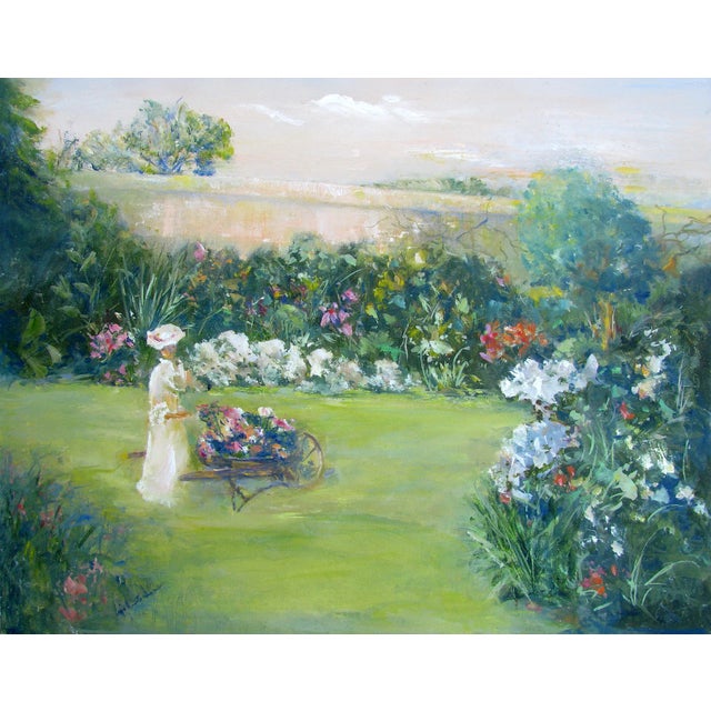 Impressionist Garden by b.j. Johnston For Sale - Image 4 of 4