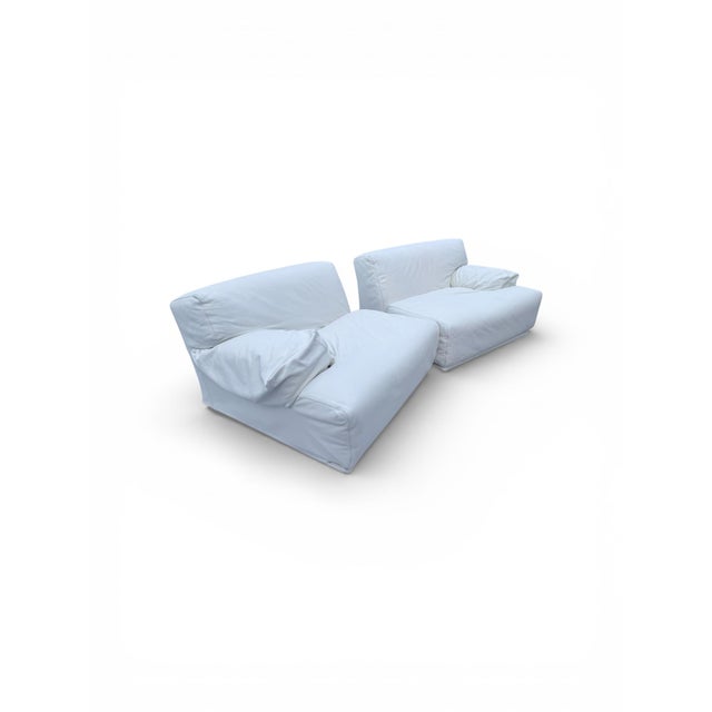 Animal Skin Fiandra 2-Seater Sofa by Vico Magistretti for Cassina, 1970s, Set of 2 For Sale - Image 7 of 16