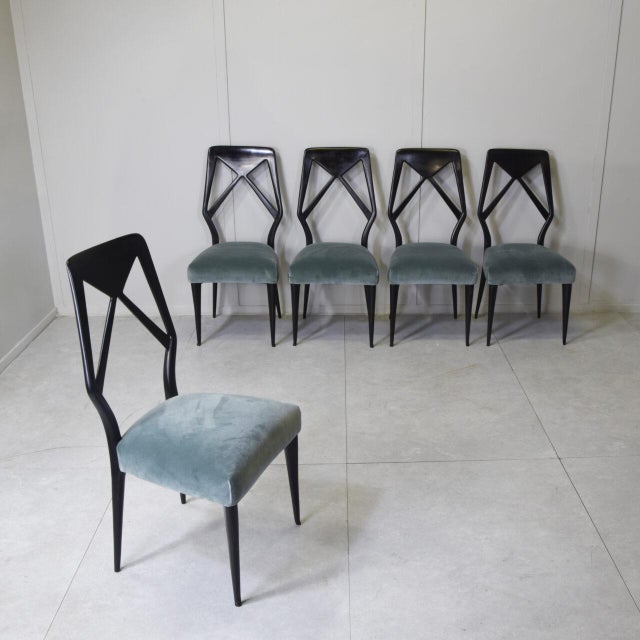 Chairs attributed to Vittorio Dassi for Dassi Mobili Moderni, 1950s, Set of 5 For Sale - Image 9 of 11