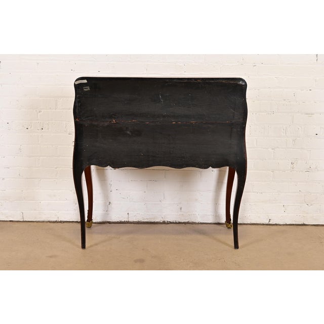 Maison Forest Style Antique French Regency Louis XVI Kingwood and Mahogany Bureau De Pente Ladies Writing Desk, Circa 1900 For Sale - Image 14 of 15