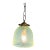A stunning mid-century opaline murano bell shaped pendency light with brass details. The glass has a stunning swirl design...