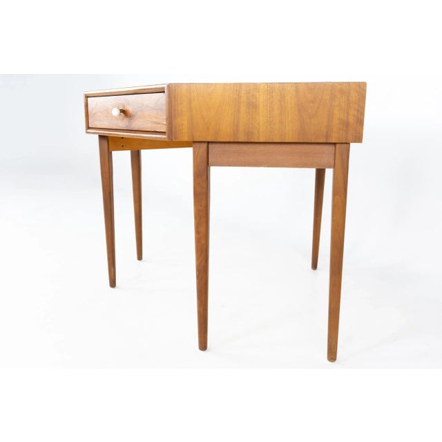 1960s Kipp Stewart for Drexel Declaration Mid Century Walnut Corner Desk For Sale - Image 5 of 10