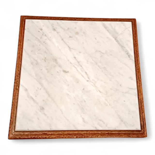 Antique French Louis XVI Nightstand with Marble Top, 1890s For Sale - Image 6 of 7